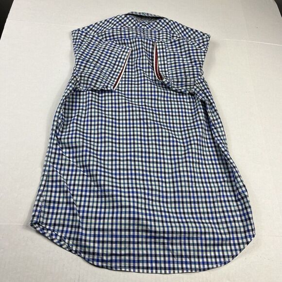 Robert Graham Mens Button Down Shirt Plaid Contrast Trim Short Sleeve SMALL FLAW - Picture 11 of 13